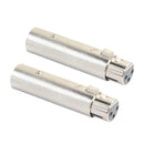 2pcs XLR 3 Pin Male to Female Phase Reversal Adapter Plug Socket Cable Connector