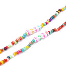 Boho Women Choker Letter Colorful Beads Chain Women Charm Necklace Jewelry GifOZ