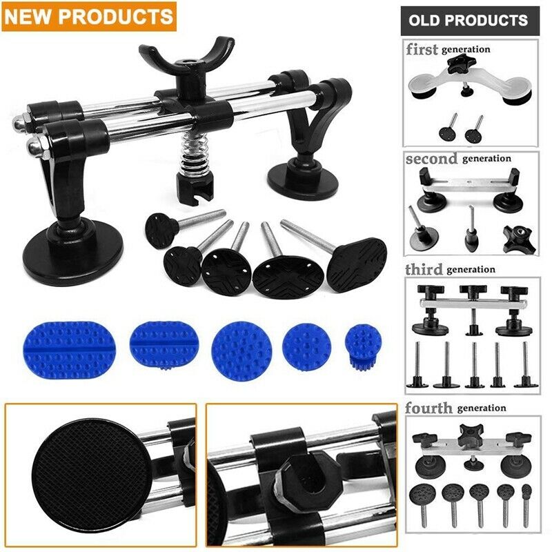 Auto Body Repair Tool, Car Dent Puller with Double Pole Bridge Dent Puller, E6T1