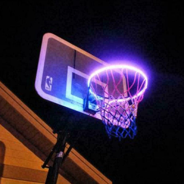 1PC Basketball Rim LED Solar Light Playing Night Light Decor Boys Home E1U5