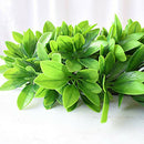 1X(Artificial Green Leaves Wreath,Artificial Boxwood Wreath Leaf Wreath For