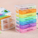 English color portable one week sealing box 7 layer folding box pill small J0X2