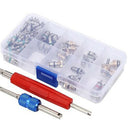 102pcs Valve Core Set Accessories A/C Mechanic Remover Tool Air Conditioning