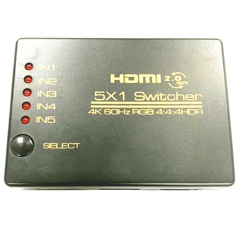5Port 1080P Video HDMI Switch Switcher Splitter for HDTV DVD TV BOX+ IR Remo%!