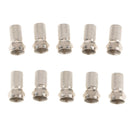 10Pieces Twist On F Connector Screw On Type RG6 For Satellite TV Coax Cables
