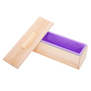 2PCS Silicone Soap Molds Kit Wood Box for Handmade Soap Cake Making 42oz