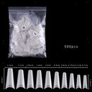 False Nails Half French Nail Tips Home DIY Nail Salon Tools 10 Sizes Natural