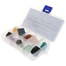 10pcs/box Rock and Mineral Collection Kit -Amethyst, Green Fluorite, Red Jasper,