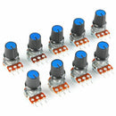 9 PCS(1pcx9 Value) Linear Potentiometer 15mm Shaft With Nuts And Potentiome