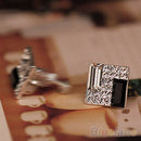 Fashion Crystal Rhinestone Rectangle Ear Stud Elegant Women's Earrings Gift