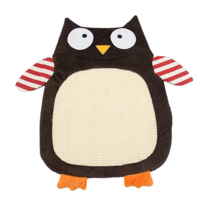 Classic Sisal Cat kitten Scratch Mat Pad Sisal Scratcher Board 49*36cm Owl