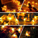 Garden Solar Lights,50 LED Honeybee Garden Fairy Lights,8 Mode 7M/ 24Ft Wat