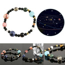 Universe Solar System Galaxy Eight Planets Stone Beads Bracelet Handmade Gift !!