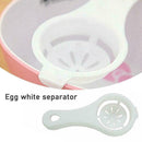 White Egg Yolk Separator Tools Easy Cooking House Sieve Gadget Plastic C8S4