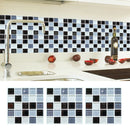 6 Pcs Black Mosaic Self-adhesive Bathroom Kitchen Decor Wall Stair Tile S ITC