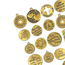 40pcs Inspiration Words Charms Craft Supplies Beads Charms Pendants for