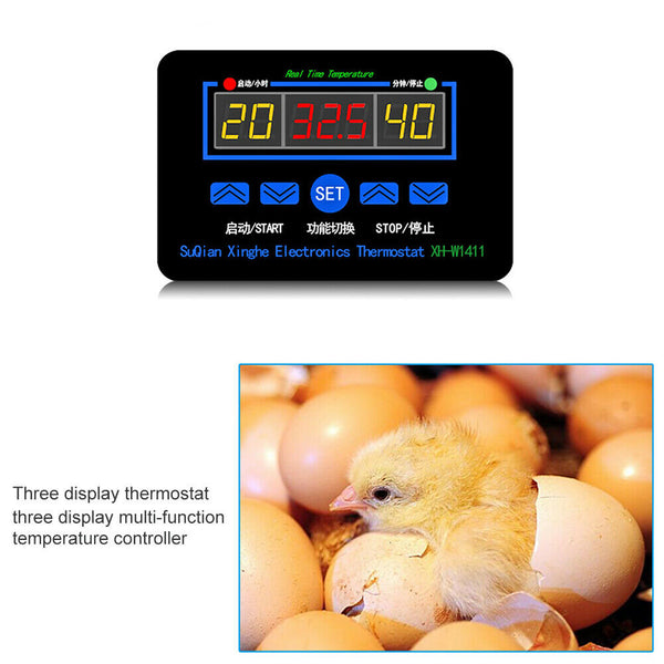 W1411 Digital Thermostat Temperature Humidity Controller Egg Incubator