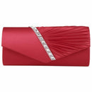 Ladies Diamond Ruffle Party Prom Bridal Evening Envelope Clutch Bag, LY6682 O7W9