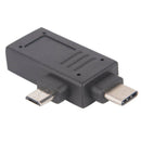 USB 3.1 2-in-1 Type-C&Micro USB to USB 3.0 / 2.0 Female OTG Adapter Convertor 3C