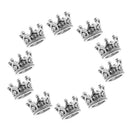 10 Pcs Mini Crown Charms Beads for Jewelry Findings Making 6 x11mm Sliver