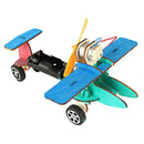 Children Kids Diy Electric Wood Racing Car Assembled Puzzles Scientific Exp