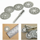 New 5 Piece 22mm Diamond Ceramic Glass Cutting Discs Rotary Tool with Mandrel