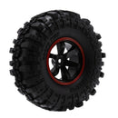 4Pcs 1.9 Inch 10MM 1/10 Scale Tires with Wheel Rim for 1/10 D90 SCX10 CC01