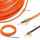4Mm 5 Meter Orange Guide Device Nylon Electric Cable Push Pullers Duct Snak S4Y1