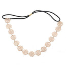 Hot Lovely Metallic Sweet Lady Hollow Rose Flower Elastic Hair Band Headban S9Q6