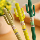 Plastic Novelty Cactus Fine Stick Ballpoint Pen black Ink,Pack of 2,Color R