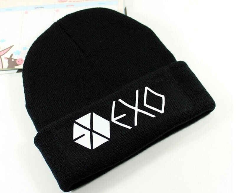 New Funny Unisex EXO Member knitted KPOP Winter Cap Hip-hop Cuff Beanie Hatã€ â„–[