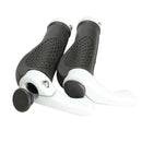 Bike Bicycles Cycling Ergonomic Lock-On Handlebar Grips Bar Ends White