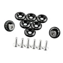 8pcs Aluminum Alloy Flat Washer Ring Kits Car Fender Engine Gasket Black