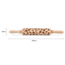Christmas Embossing Rolling Pin Cookies Dough Roller + 6pcs Biscuit Mold