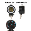 2Pcs 3 Inch 40W Fog Light White 6000K 10-80V Dc 8000Lm Waterproof Round Led