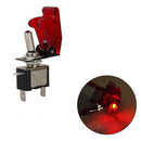 12V 20A Red Cover LED Light Rocker Toggle Switch SPST ON/OFF Car Marine Boat FT