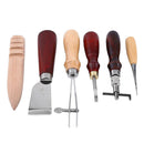 6pcs/set Leather Craft Tool Prong Edge for Punching Cutting Leathercraft