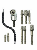8Pcs/set Extension Drill Nut Bit Adapter with Right Angle Drill Newest Useful
