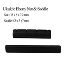 Black Guitar Ebony Bridge Saddle Nut Carved for Ukulele Accs