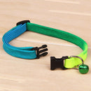 Rainbow Color Adjustable 24-34 cm Collar with Small Bell Pet Cat Dog Puppy -