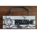 Home Wall Hanging Wood Creative Craft Plaque Welcome Door Sign Board Rudder