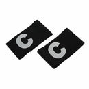 Hook Loop Closure Stretchy Team Tension Captain Armband 2pcs Black