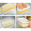 Plastic Butter Dish Butter Box Butter Keeper Container Slicer Cutter w/ Lid