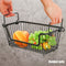 Kitchen Counter Cabinet Fruit Vegetable Iron Art Storage Basket With Handles