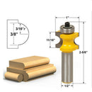 4pc 1/2" Round Shank 3/8,3/4,1/2,5/8" Cutting Dia Beading Router Bit Cutter
