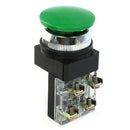 Red Green AC 250V 6A DPST Momentary Mushroom Head Push Button Switch