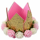 Flower Headband Princess Crown Birthday Crown Headdress Baby Shower Kids Bi