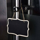 10pcs Mini Chalkboards Signs Hanging Blackboard Rectangle Message Board Dou