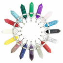 16pcs Creative Shape Healing Pointed Chakra Beads Stone Pendants for DIY Ne