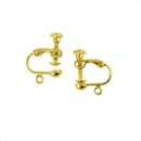 24 Clip On Screw Back Earring Findings Open Loop Jewelry Making DIY Findings
